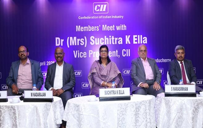 Meeting Vice President in Puducherry 